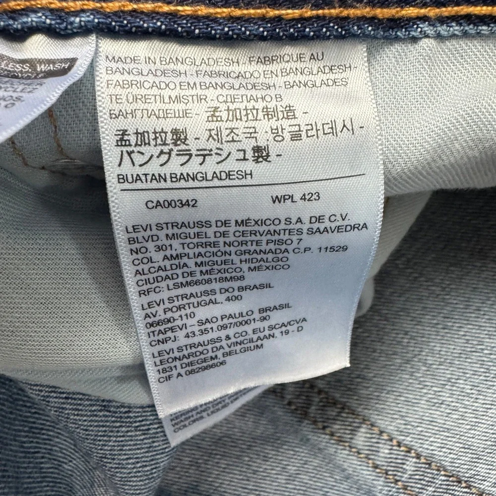 Levis 505 Regular‎ Fit Jeans Mens 38x32 Medium Wash Blue Straight Leg Denim